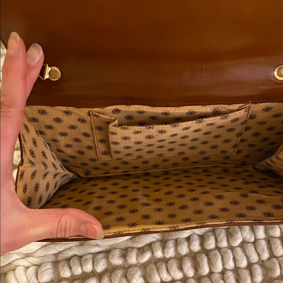 Vintage Snakeskin Envelope Clutch • Brown Patchwork Exotic • Medium - Picture 6 of 9